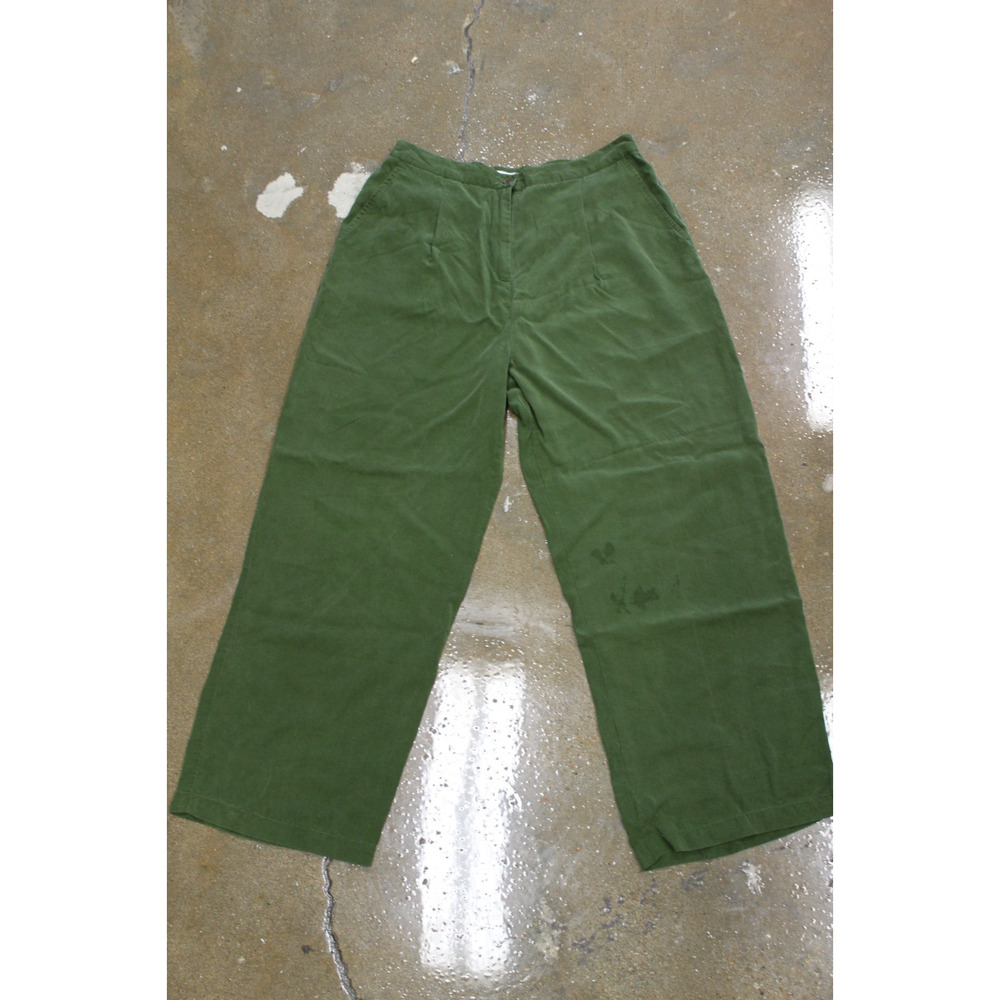 Women's Pants, Josephine Chaus, Green, Size L, 100% Tencel (US SELLER)